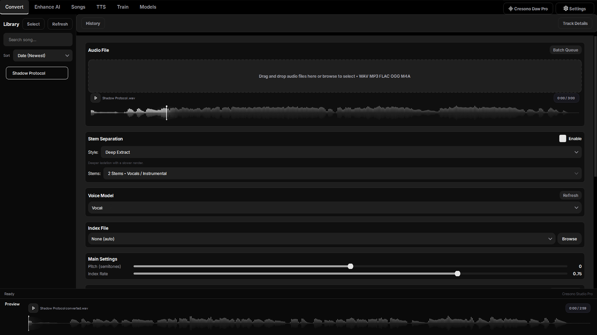 Voice conversion that still sounds like a performance