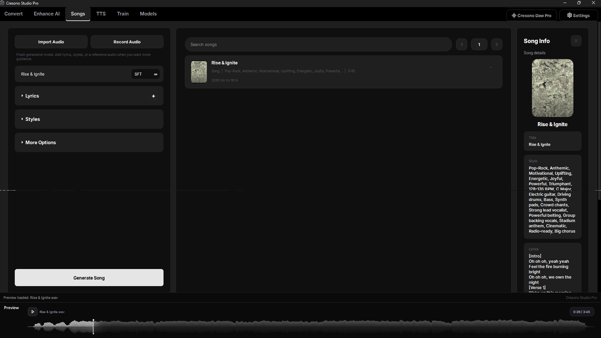 Song generation that belongs in a serious workflow