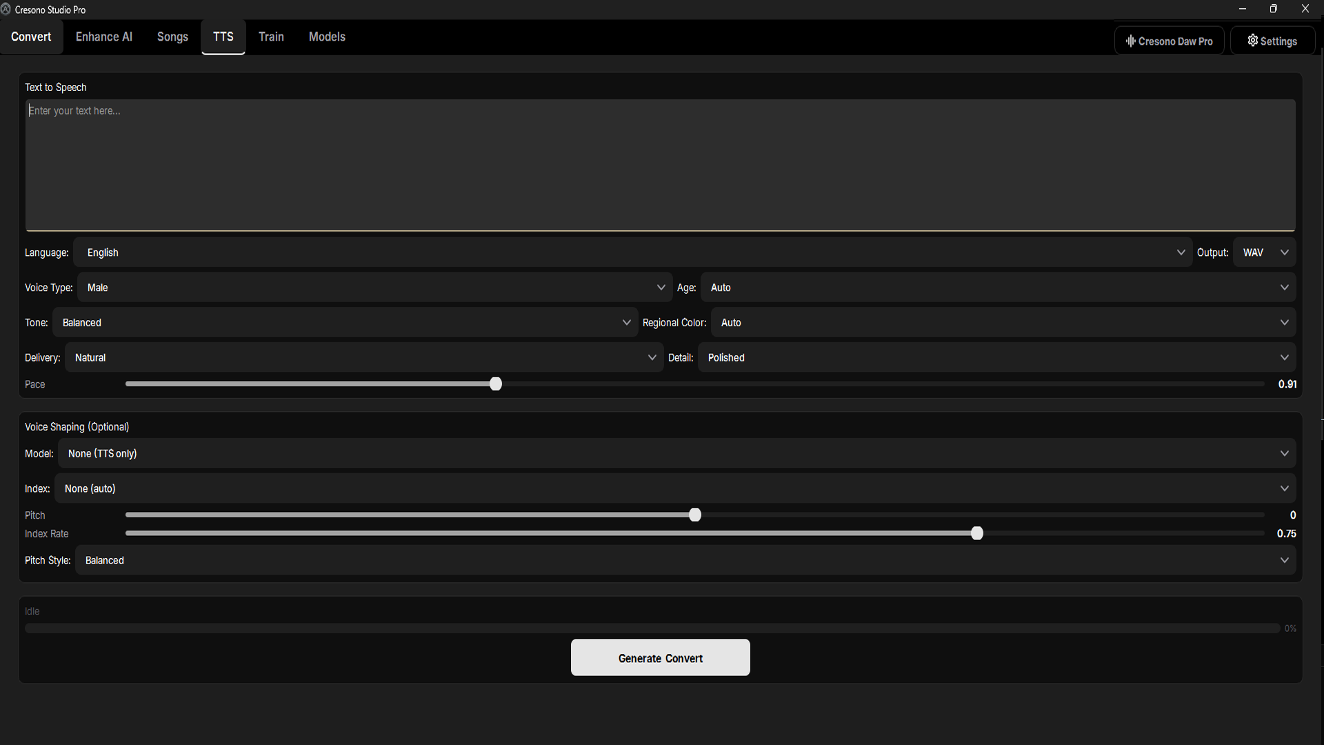 Speech generation that fits the same ecosystem